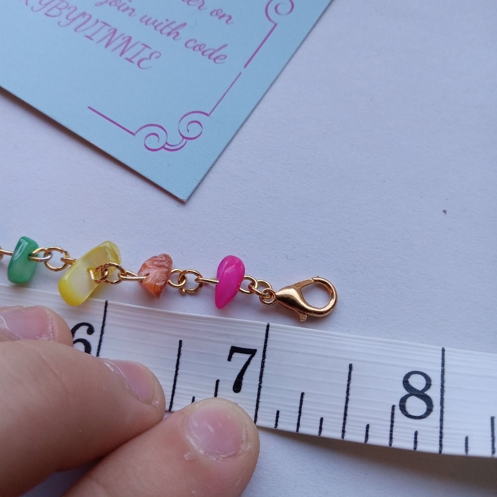 Hand Crafted Multicolor Beaded Bracelet - Picture 6 of 10